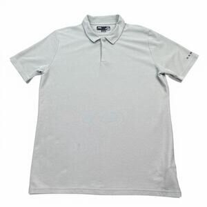 Oakley Hydrolux Polo Shirt Mens Size Large Light Gray Moisture Wick Golf